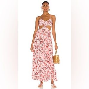 ❤️ REVOLVE INDAH Innocence Maxi Dress in Merah medium ❤️